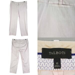 Talbots Pants Women’s Heritage Crop Capri Size 10 Flat Front Light Pink
